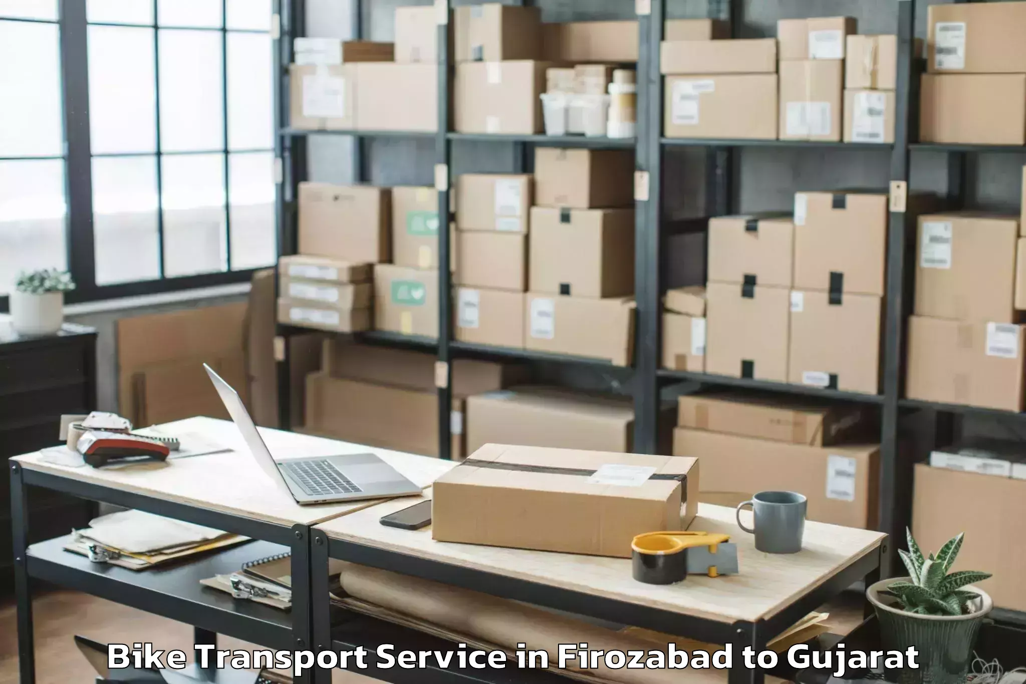 Expert Firozabad to Bilimora Bike Transport